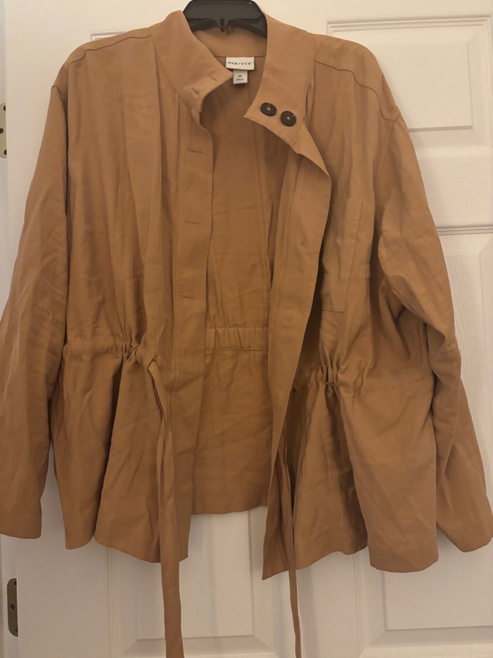 Ava & Viv Camel Drawstring Utility Jacket